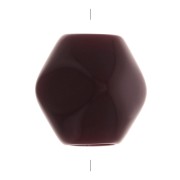 10x9mm Rhombus shaped opaque resin bead - Wine Lees x1