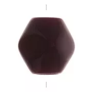 10x9mm Rhombus shaped opaque resin bead - Wine Lees x1