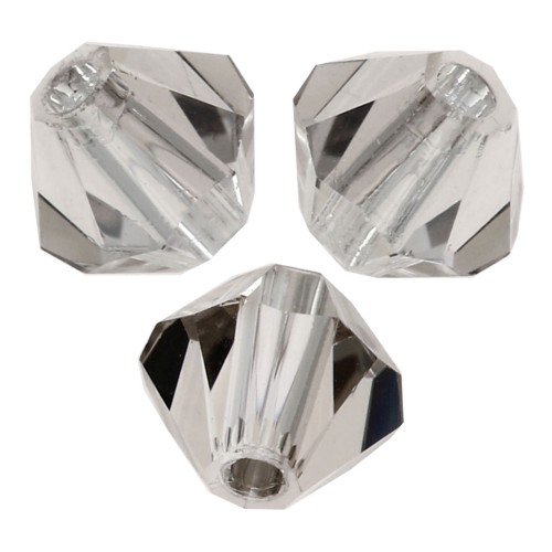 4mm Preciosa Crystal Bicones - MC Bead Rondell - Crystal Velvet x30