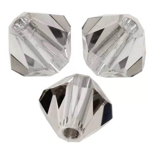 4mm Preciosa Crystal Bicones - MC Bead Rondell - Crystal Velvet x30