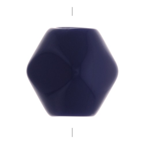 10x9mm Rhombus shaped opaque resin bead - Dark Blue x1