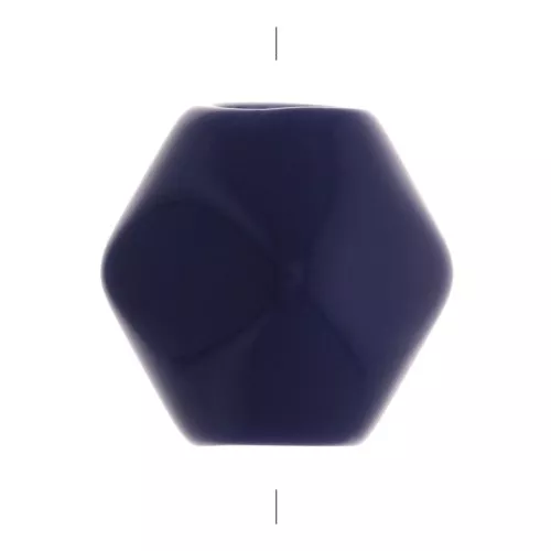 10x9mm Rhombus shaped opaque resin bead - Dark Blue x1