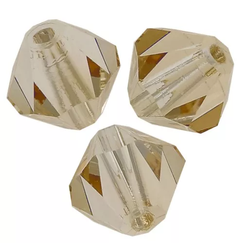 4mm Preciosa Crystal Bicones - MC Bead Rondell - Crystal Honey x30