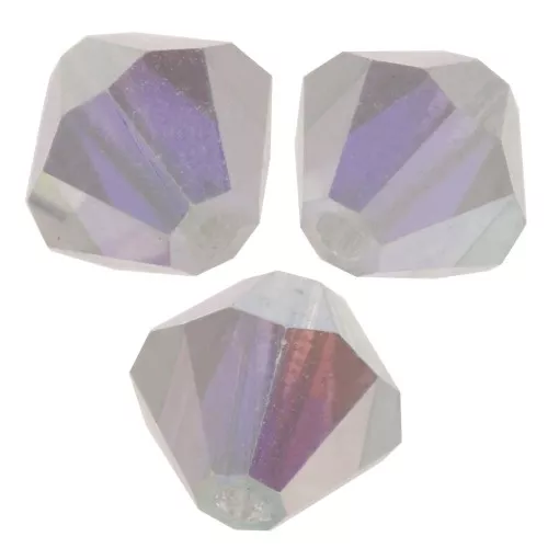 4mm Preciosa Crystal Bicones - MC Bead Rondell - Crystal AB 2x x30