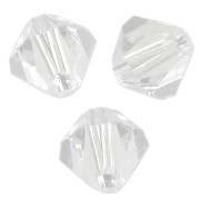 4mm Preciosa Crystal Bicones - MC Bead Rondell - Crystal x30