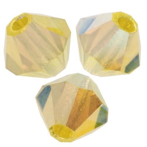 4mm Preciosa Crystal Bicones - MC Bead Rondell - Citrine AB 2x X30