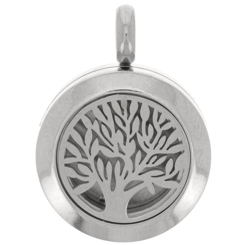 20mm Stainless steel 316L fragrance diffuser medallion - Tree of Life x1