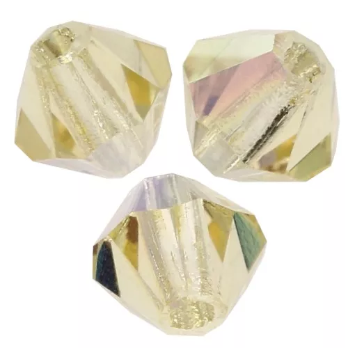 4mm Preciosa Crystal Bicones - MC Bead Rondell - Jonquil AB X30