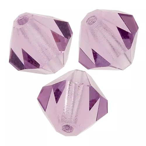 4mm Preciosa Crystal Bicones - MC Bead Rondell - Light Amethyst X30