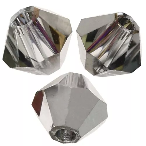 4mm Preciosa Crystal Bicones - MC Bead Rondell - Crystal Volcano X30