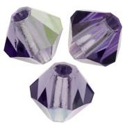 4mm Preciosa Crystal Bicones - MC Bead Rondell - Tanzanite AB X30