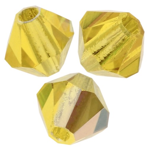 4mm Preciosa Crystal Bicones - MC Bead Rondell - Citrine AB X30