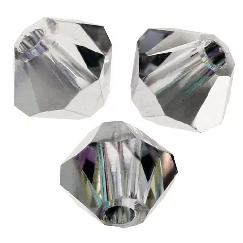 4mm Preciosa Crystal Bicones - MC Bead Rondell - Crystal Vitrail Light X30