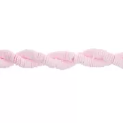 Heishi polymer clay rondelle beads 5x1 mm - Light pink x39cm