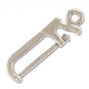 Saw charm 26mm Old Silver tone x1