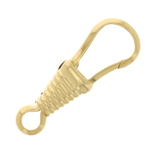 24.5mm worked Lobster Clasp - 3 microns Gold plated x1