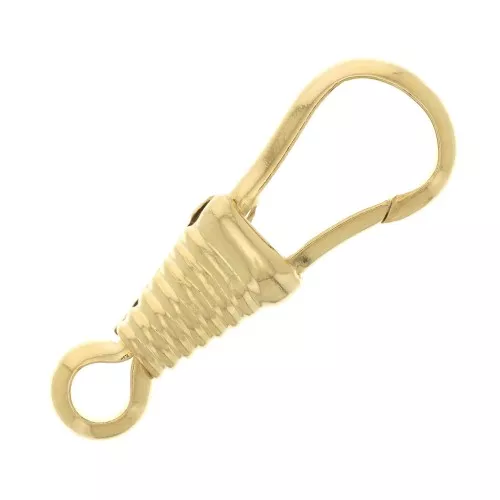 24.5mm worked Lobster Clasp - 3 microns Gold plated x1