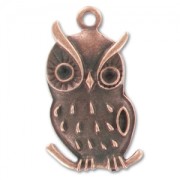 Owl Pendant 38mm Old copper tone x1|raw }}