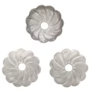 7mm stainless steel 304 worked bead caps x10