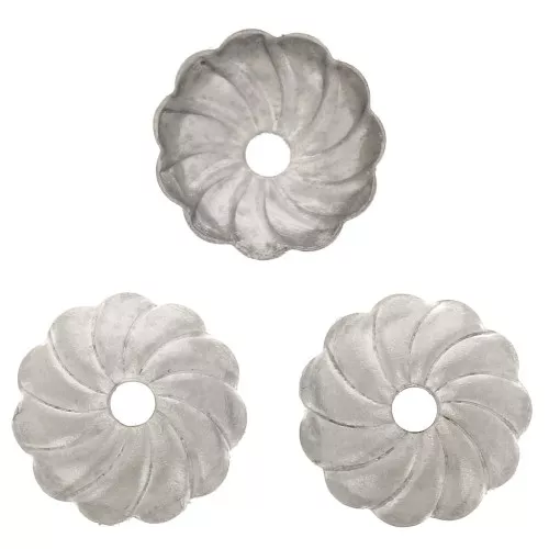 7mm stainless steel 304 worked bead caps x10