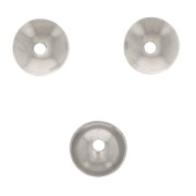 5mm Stainless steel 304 Smooth bead caps x10