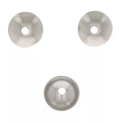 5mm Stainless steel 304 Smooth bead caps x10
