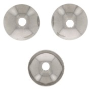 8mm Stainless steel 304 Smooth bead caps x10