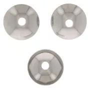 8mm Stainless steel 304 Smooth bead caps x10