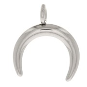 16x14mm Stainless steel 304 horn Pendant x1