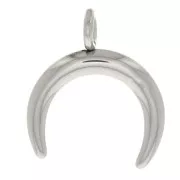 16x14mm Stainless steel 304 horn Pendant x1