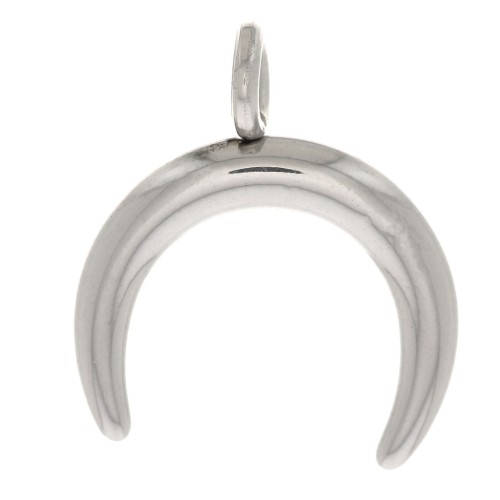 16x14mm Stainless steel 304 horn Pendant x1