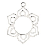 24x19mm Stainless Steel Hollow Mandala Pendant x1|raw }}