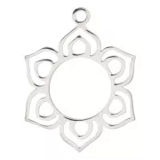 24x19mm Stainless Steel Hollow Mandala Pendant x1