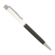 Ball-point pen to decorate with beads - resin - polymer - Silver - Black x1|raw }}