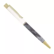 Ball-point pen to decorate with beads - resin - polymer - Gold - Marbled Blue x1