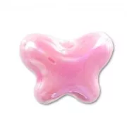 Ceramics Butterfly 12x15mm Iridescent Rose x1