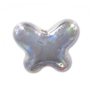 Ceramics Butterfly 12x15mm Iridescent Grey x1
