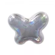 Ceramics Butterfly 12x15mm Iridescent Grey x1