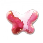 Ceramics Butterfly 12x15mm Iridescent marbled Cherry x1|raw }}