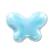 Ceramics Butterfly 12x15mm Iridescent Aqua x1