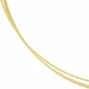 0.9mm 925 Silver half-hard - annealed - diamond effect wire - Fine Gold Plated x1m