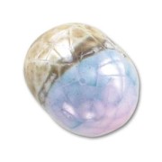 Ceramics bead 12mm Iridescent Celestial Brown x1|raw }}