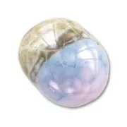 Ceramics bead 12mm Iridescent Celestial Brown x1