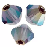 4mm Preciosa Crystal Bicones - MC Bead Rondell - Amethyst AB 2x x30