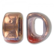 Ceramics slider 18x10mm Iridescent Red Blue x1|raw }}