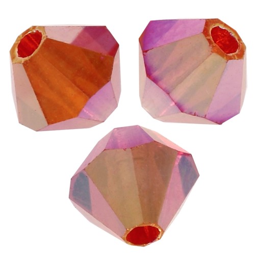 4mm Preciosa Crystal Bicones - MC Bead Rondell - Hyacinth AB 2x x30