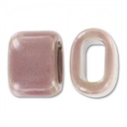 Ceramics slider 19x14mm Iridescent Grès Rose x1|raw }}