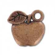 Apple charm 10mm Old copper tone x1|raw }}