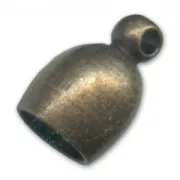 Terminators for 6mm cords Bronze tone x4