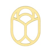 10x7mm Hollow beetle Sequin - exclusive to Perles & Co - Fine Gold plated x1